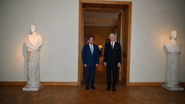 الرئيس السيسي يعبر عن شكره لملك بلجيكا على الاستقبال الحار