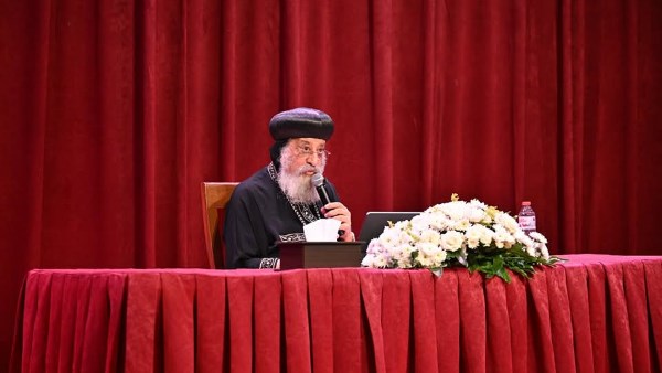 قداسة البابا يلتقي بكهنة حلوان والمعادي ومصر القديمة في مطرانية المعادي