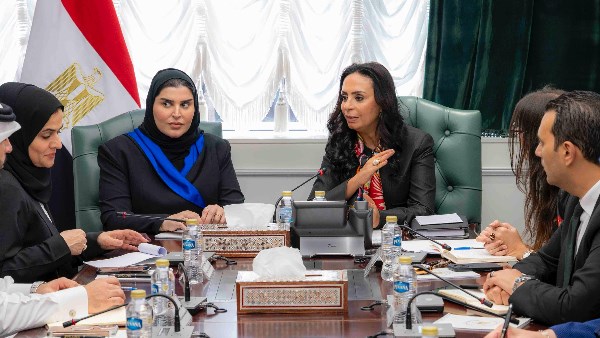مايا مرسي تناقش مع وزيرة التعاون الدولي القطرية سبل دعم الأشقاء في قطاع غزة