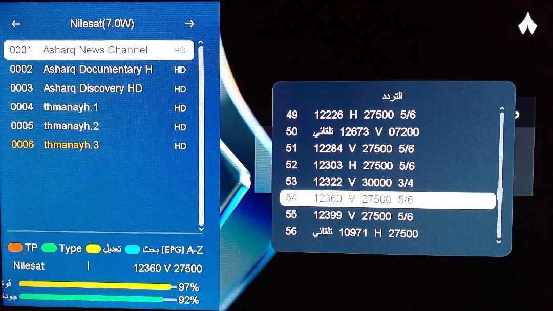 تردد قناة ثمانية Thmanya لمتابعة دوري روشن السعودي على نايل سات 2025