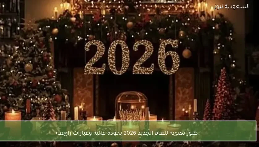 صور تهنئة للعام الجديد 2026 بجودة عالية وعبارات رائعة