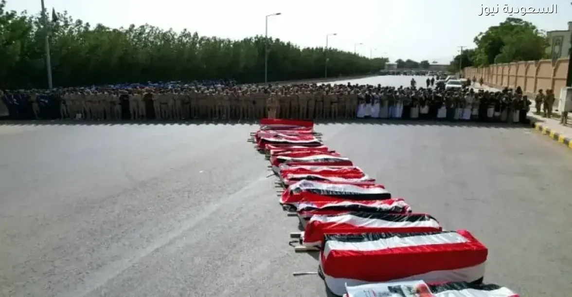 مأرب تودع شهداء القوات المسلحة من المنطقة العسكرية الثالثة ومحور ذمار