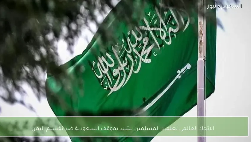 الاتحاد العالمي لعلماء المسلمين يشيد بموقف السعودية ضد تقسيم اليمن