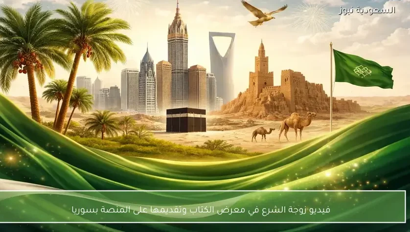 فيديو زوجة الشرع في معرض الكتاب وتقديمها على المنصة بسوريا