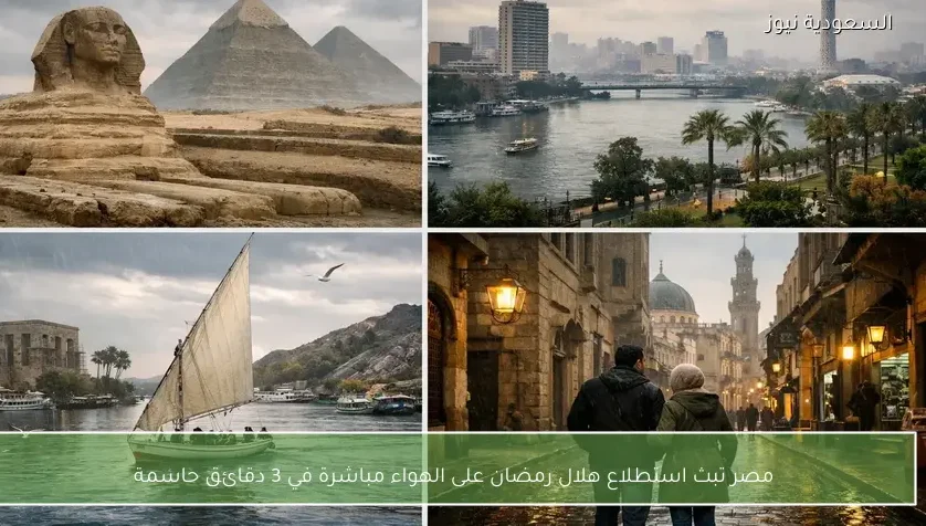 مصر تبث استطلاع هلال رمضان على الهواء مباشرة في 3 دقائق حاسمة